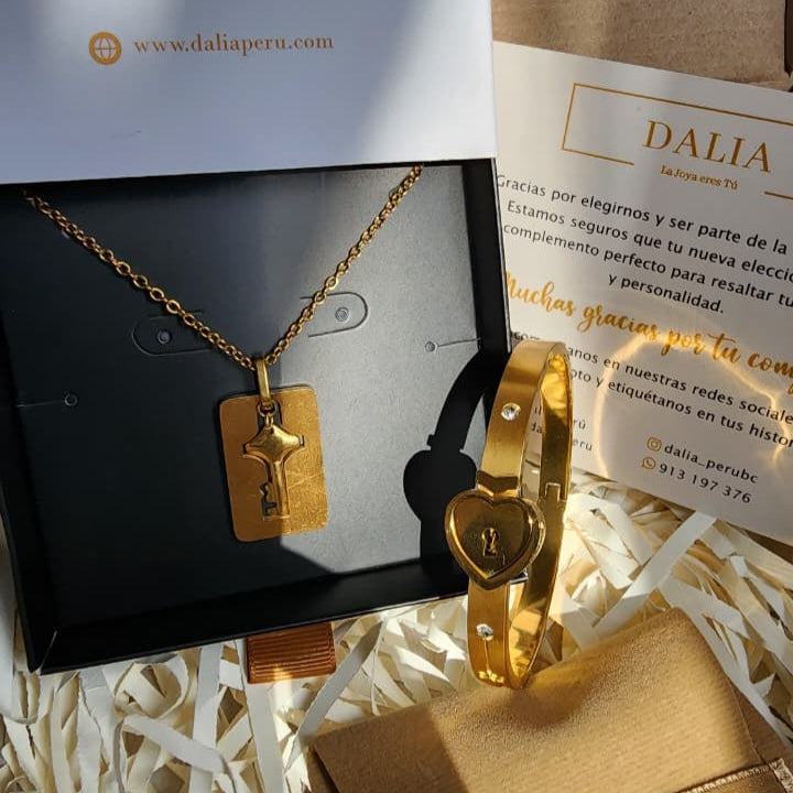 Box Key Love - Dorado / Plateado