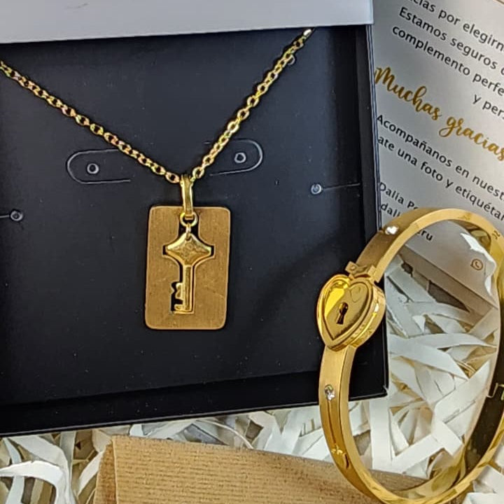 Box Key Love - Dorado / Plateado
