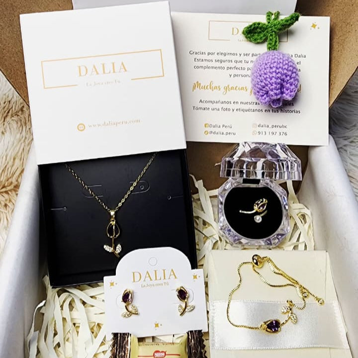 Box Tulipán Ilusión - (Lila) Full Set de 4 Accesorios
