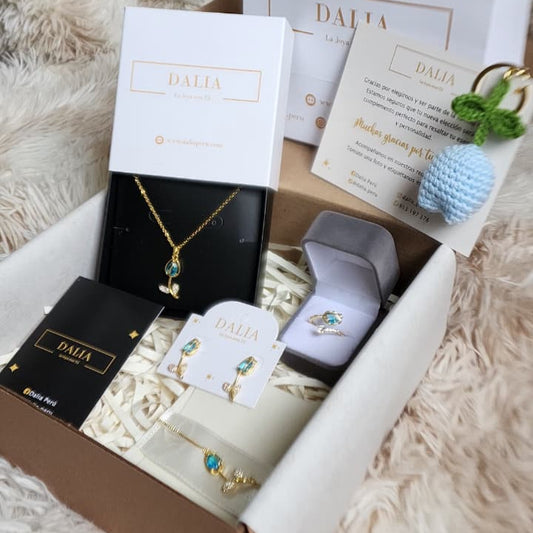 Box Tulipán Cielo - (Celeste) Full Set de 4 Accesorios