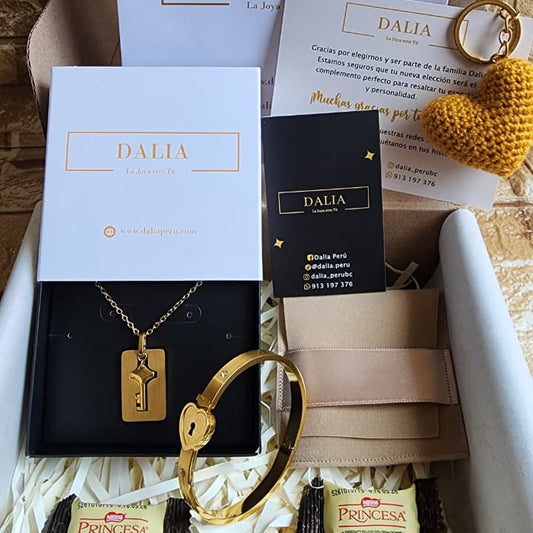 Box Key Love - Dorado / Plateado