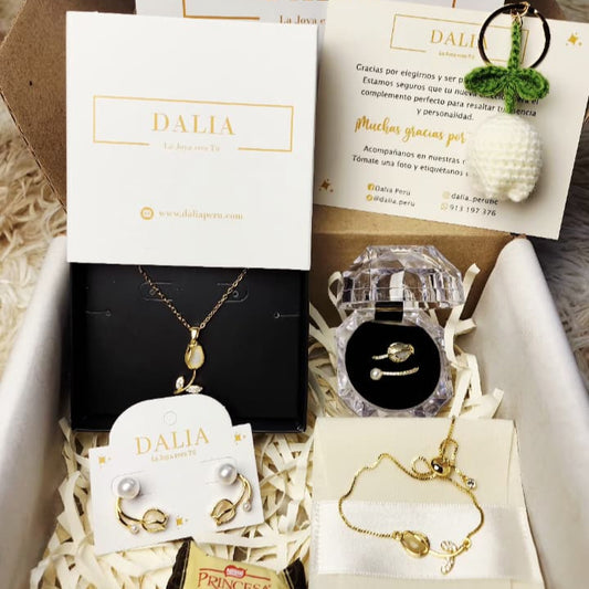 Box Tulipán Elegancia - (Perla) Full Set de 4 Accesorios