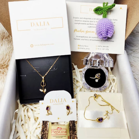 Box Tulipán Ilusión - (Lila) Full Set de 4 Accesorios