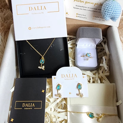 Box Tulipán Cielo - (Celeste) Full Set de 4 Accesorios
