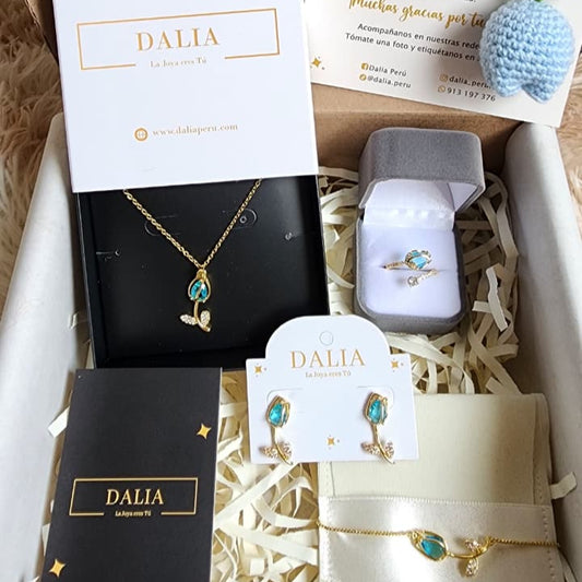 Box Tulipán Cielo - (Celeste) Full Set de 4 Accesorios