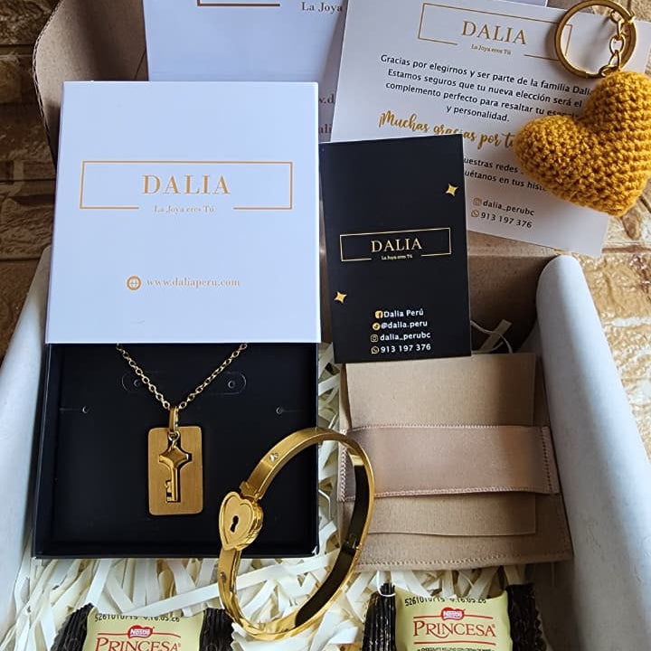 Box Key Love - Dorado / Plateado