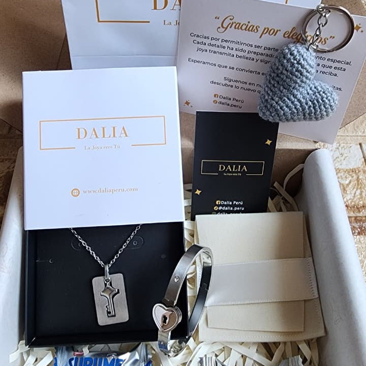 Box Key Love - Dorado / Plateado