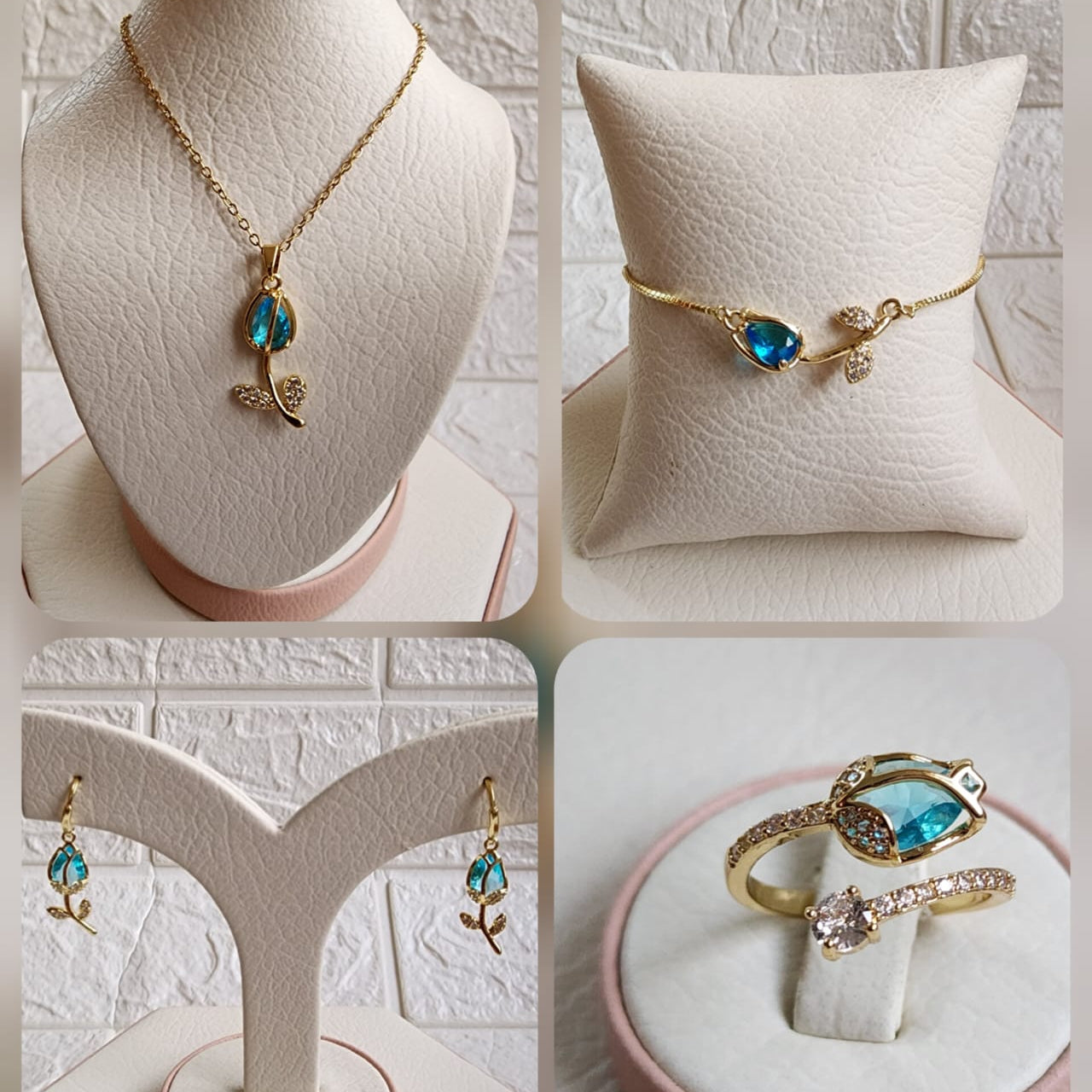 Box Tulipán Cielo - (Celeste) Full Set de 4 Accesorios