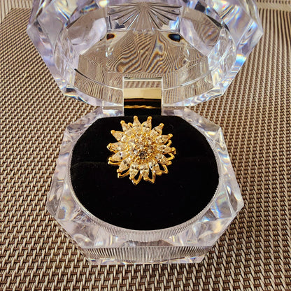 Anillo Girasol Giratorio