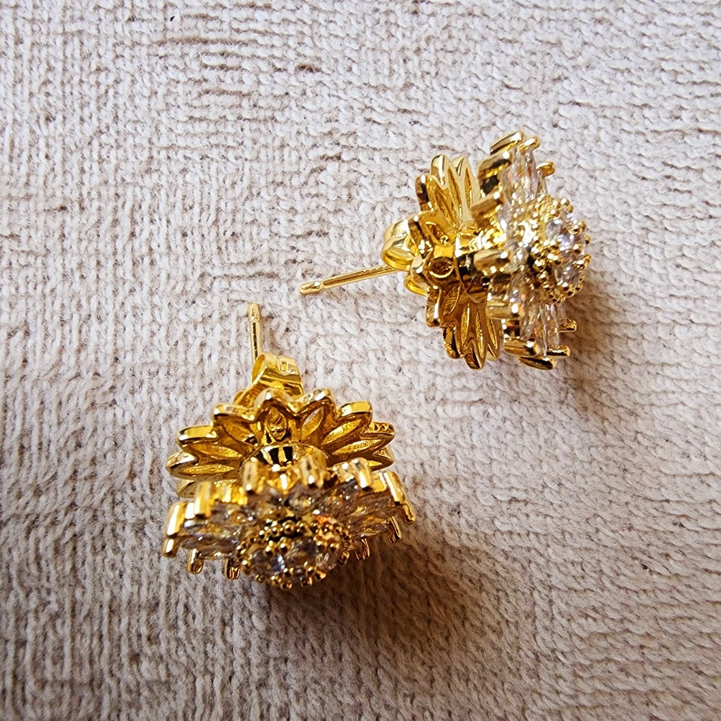 Aretes Girasol Giratorio