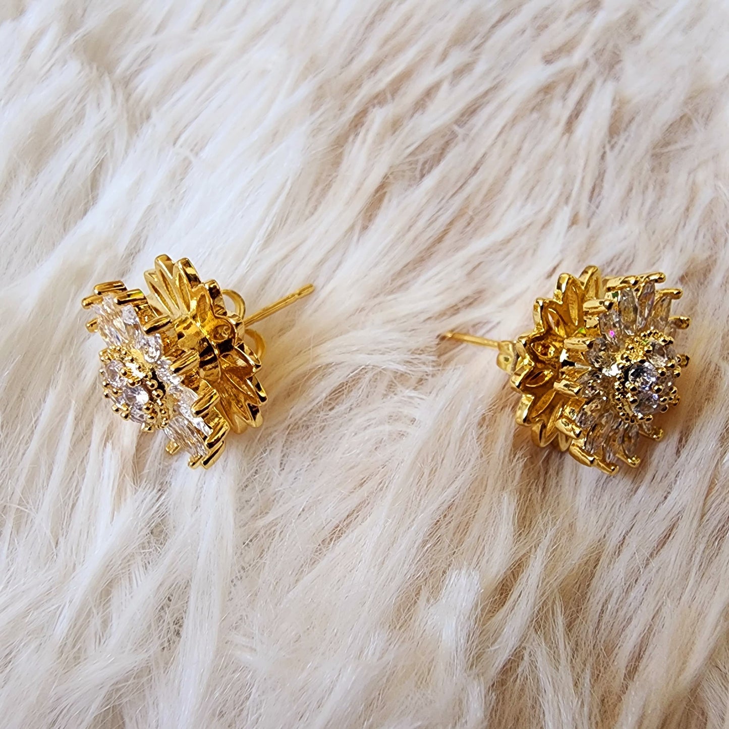 Aretes Girasol Giratorio